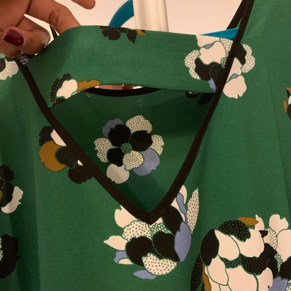 Printed Dress with Ribbed Cuff